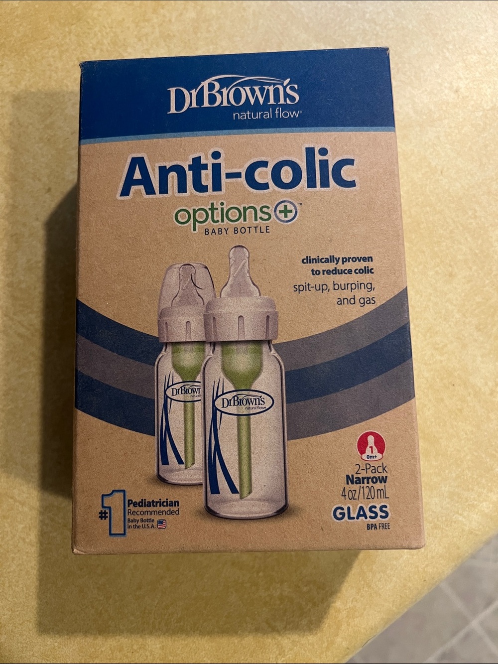 Dr. Brown's Anti-Colic Options+ Baby Bottle - Green (2-Pack)